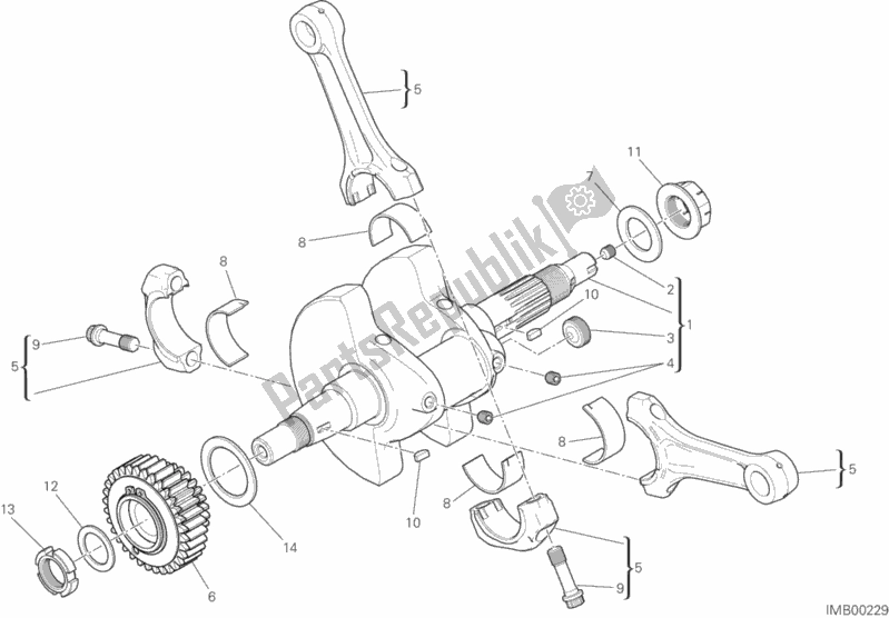 All parts for the Connecting Rods of the Ducati Scrambler Icon Thailand USA 803 2017